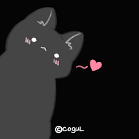 카카오톡 테마 - 빼꼼 까망 고양이_소프트 블랙