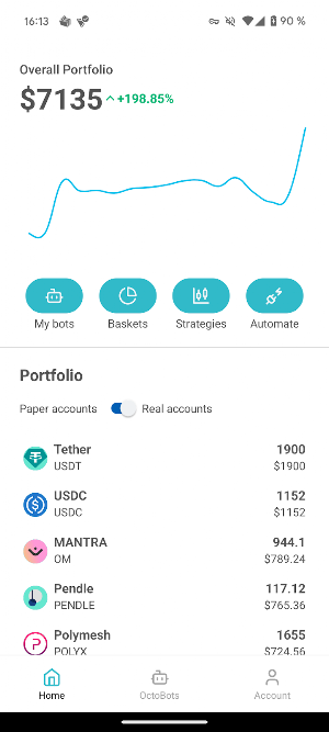 OctoBot: Crypto investment Screenshot 1