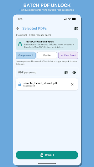AevoPDF: Unlock & Lock PDFs Screenshot 1