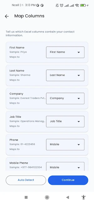 Excel to VCF & Contacts Screenshot 3