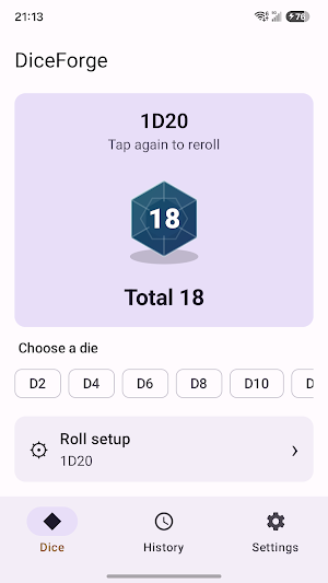 DiceForge: RPG Dice Screenshot 0