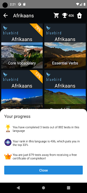 Afrikaans Language Tests Screenshot 2