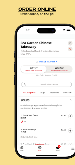 Sea Garden Chinese Takeaway Screenshot 1