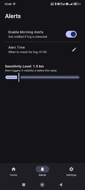 Morning Fog Alarm Screenshot 1