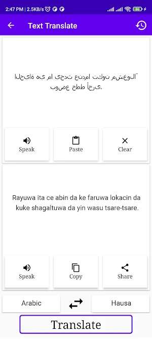 Arabic To Hausa Translator Screenshot 1