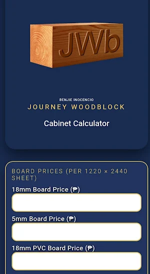 JWb Cabinet Calculator Screenshot 0