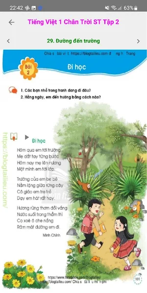 Tieng Viet 1 Chan Troi - Tap 2 Screenshot 2