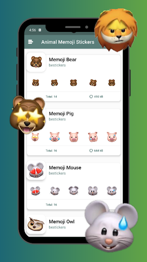 Animal Memoji Stickers Screenshot 1