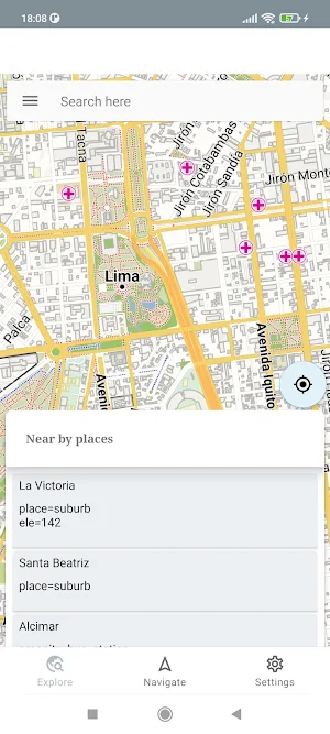 Lima Peru Offline Map Screenshot 0