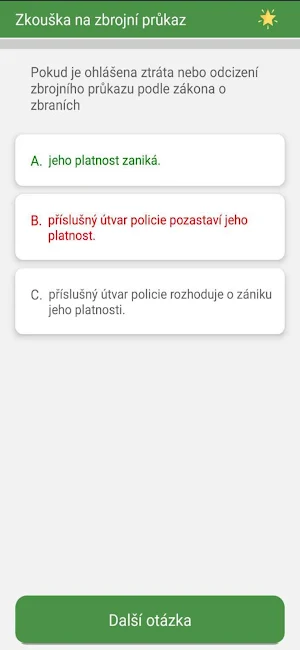 Zbrojní Průkaz ČR - testy 2024 Screenshot 2
