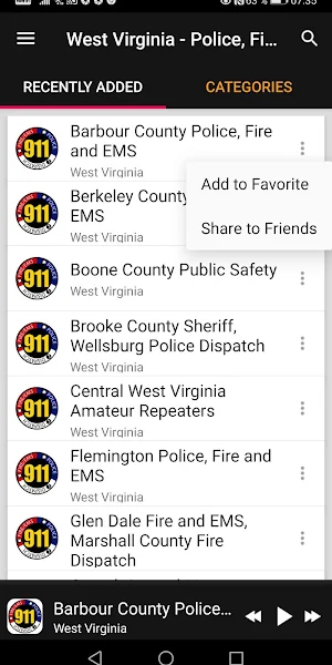 Police Scanner Radio - West Virginia, USA Screenshot 1