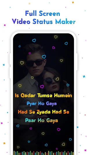 Black BG Lyrical Video Status Maker Editor :Zordar Screenshot 3