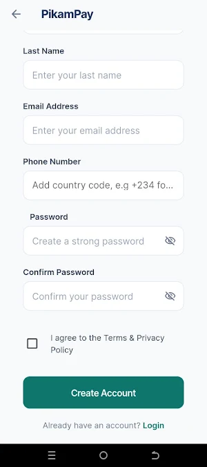 PikamPay Screenshot 1
