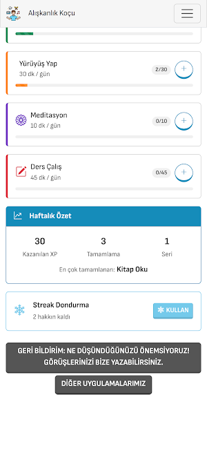 Alışkanlık Koçu Screenshot 2