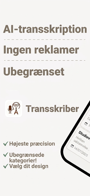 Transskriber: Lyd til Tekst Screenshot 0