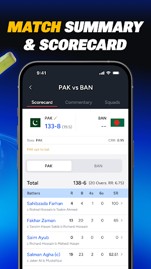Cricket Score: Live Stats Screenshot 1