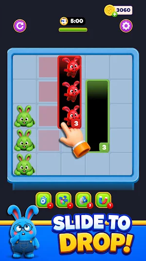 Follow Rabbits - Drop Puzzle Screenshot 0