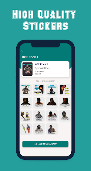 KGF 2 Stickers for WhatsApp Screenshot 3