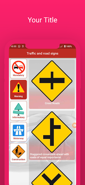 Traffic and road signs Screenshot 2