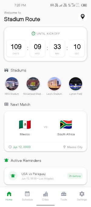 Stadium Route: Fan Travel Map Screenshot 0