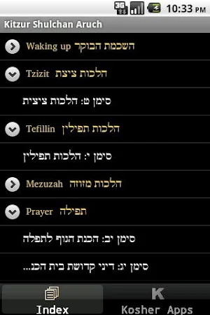 Kitzur Shulchan Aruch Screenshot 0