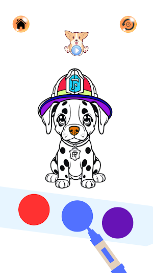 Coloring Stray Puppy Surprise Screenshot 1