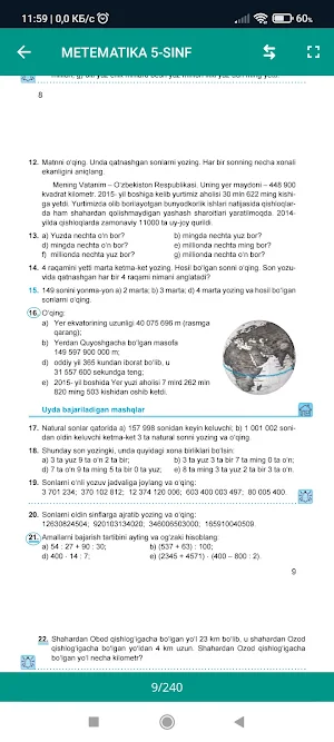 Matematika 5-sinf Screenshot 2