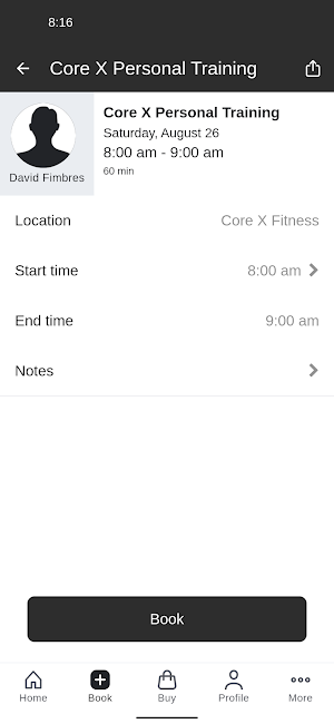 Core X Personal Training Screenshot 2