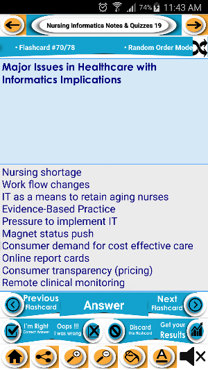 Nursing Informatics App : Study Notes & Flashcards Screenshot 1