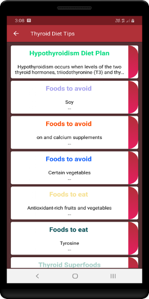 Thyroid Diet Tips - Hypothyroidism Screenshot 1