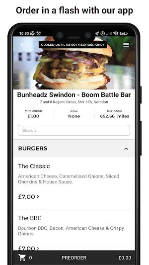 Bunheadz Web Ordering Screenshot 1