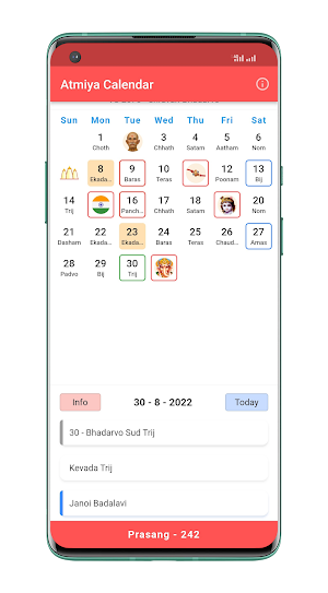 Atmiya Calendar Screenshot 2