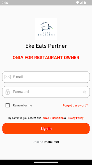 Eke Eats Partner Screenshot 0