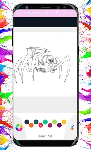 Choo Choo Charles Coloring Screenshot 2