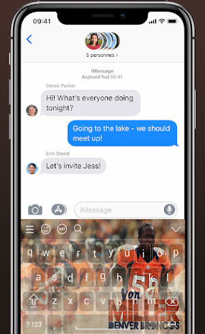 Von Miller Keyboard Theme Denver NFL 2021 For Fans Screenshot 1