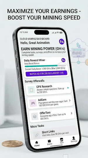 BitcoinNova | Bitcoin Mining Screenshot 0