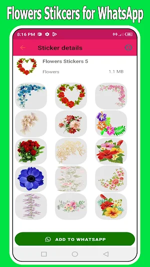 Flowers Stickers For WhatsApp Screenshot 0