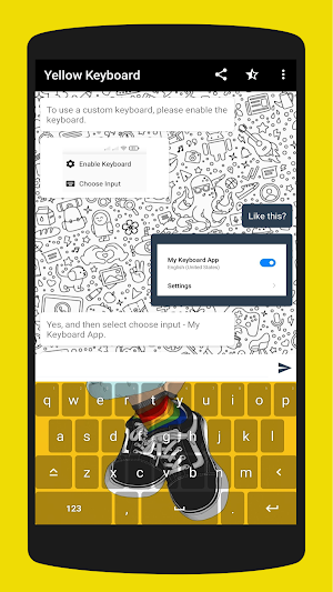 Aesthetic Yellow Keyboard Screenshot 1