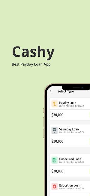 Cashy - Payday Loan App Screenshot 1