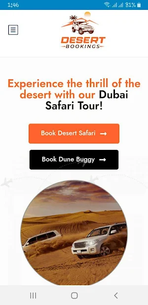 DesertBookings - Desert Safari Screenshot 0