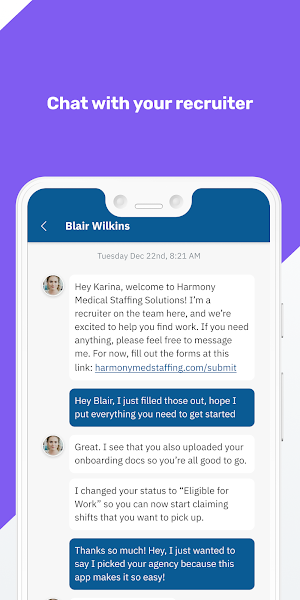 Harmony Medical Staffing Screenshot 1