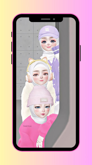 Sakura School Hijab Wallpaper Screenshot 1
