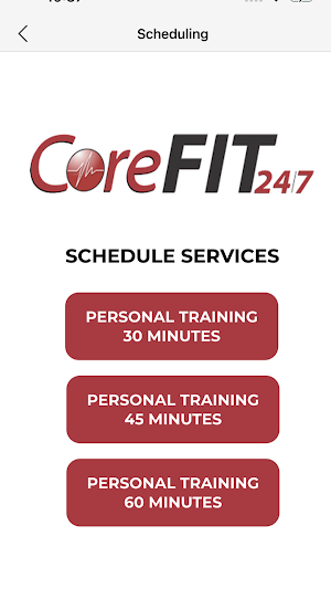 CoreFIT 24-7 Screenshot 1