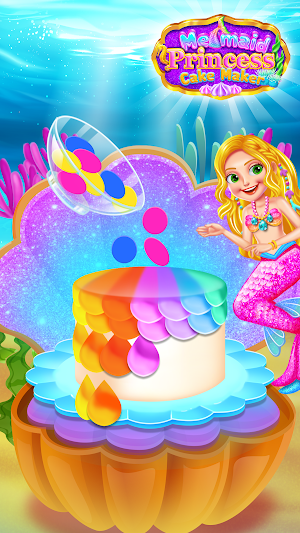 Mermaid Glitter 🌈 Cake Maker Chef Screenshot 1