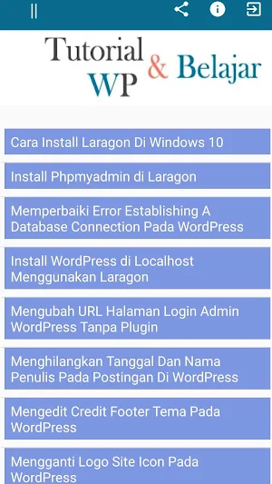 Tutorial Dan Belajar WP Screenshot 0