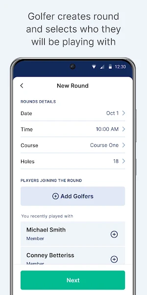 Clubup - App for Golfers Screenshot 1