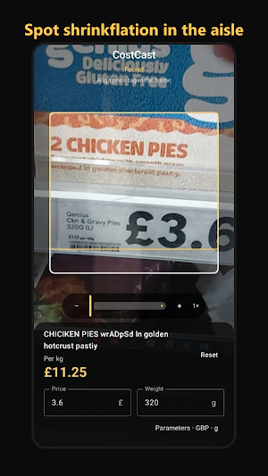 CostCast: Unit Price Scanner Screenshot 1