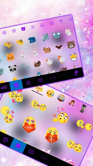 Galaxy Panda Unicorn Keyboard Theme Screenshot 3