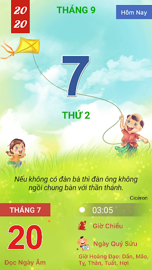 Lịch Nói - Lịch Vạn Niên Nói : Đọc Ngày Tháng Năm Screenshot 0