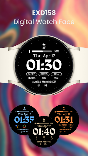 EXD158: Digital Watch Face Screenshot 3